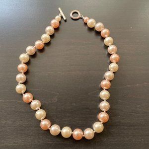 Faux pearl necklace